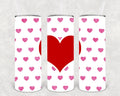 Hearts 20 oz Skinny Tumbler