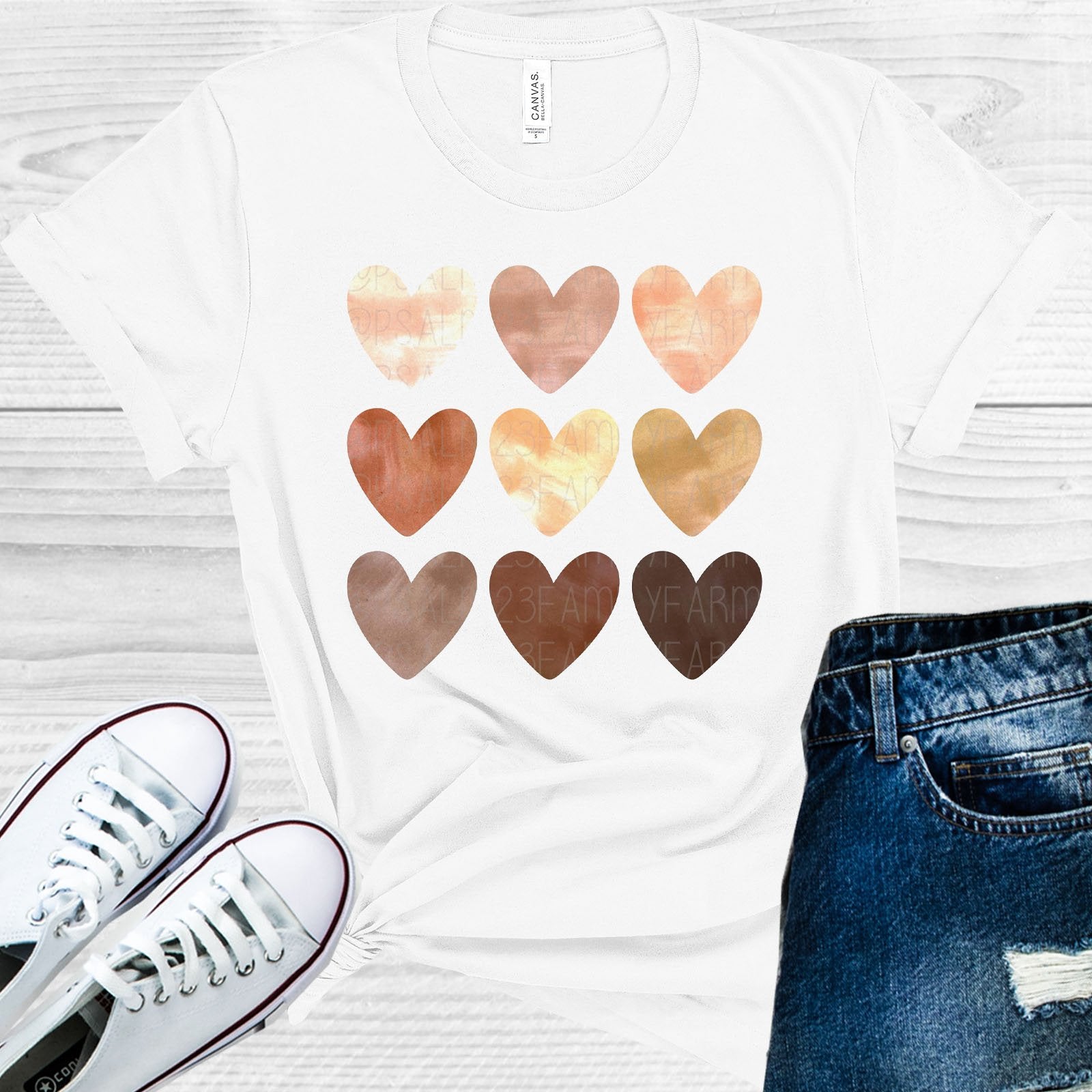 Diversity Hearts Graphic Tee