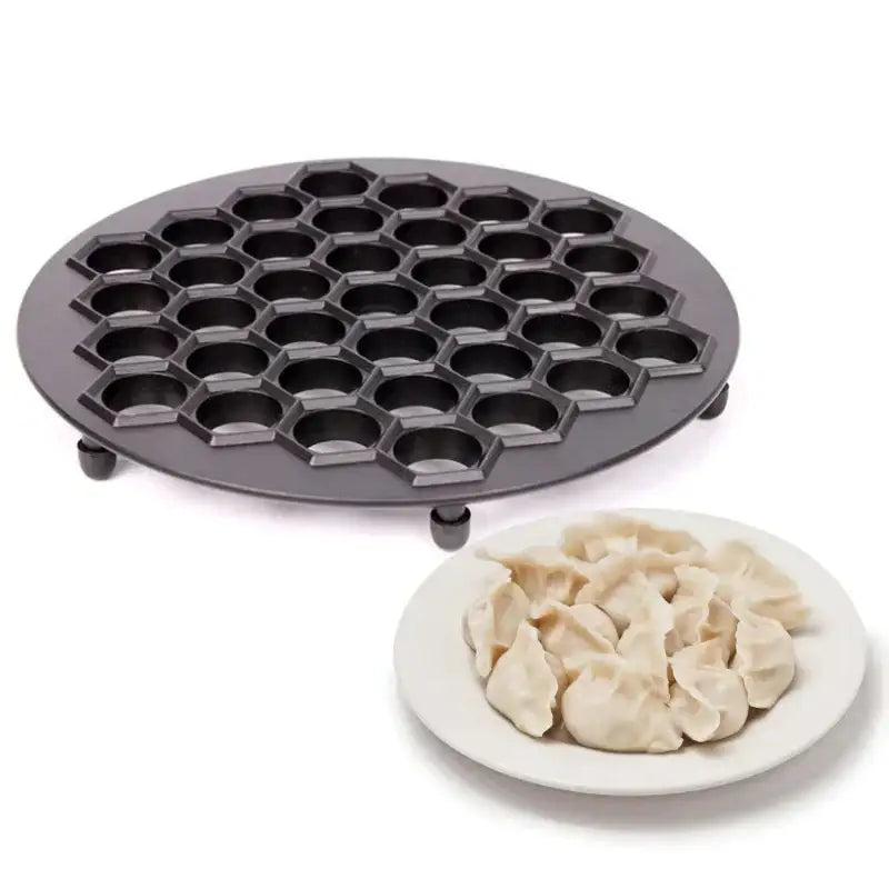 Hexagonal black non stick aluminum dumpling maker mold kitchen tool