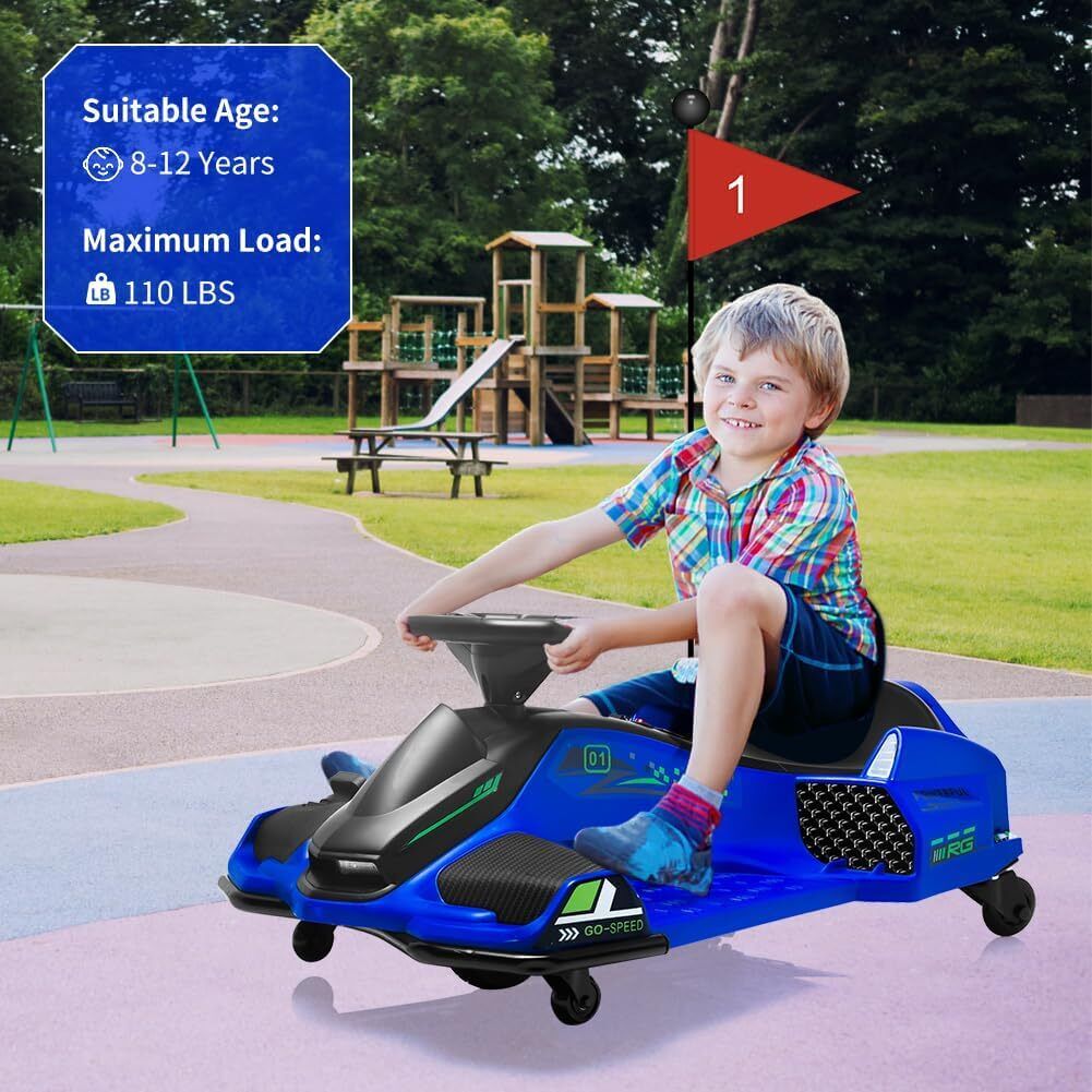 High-Speed Electric Drift Car for Kids - 24V Ride-On Drifting Cart