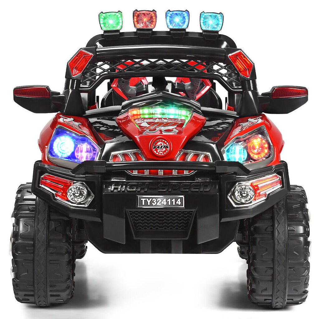 HoneyJoy 12V Kids Ride On Truck Car SUV with Remote Control, LED Lights, and MP3 Player - Perfect Christmas Gift