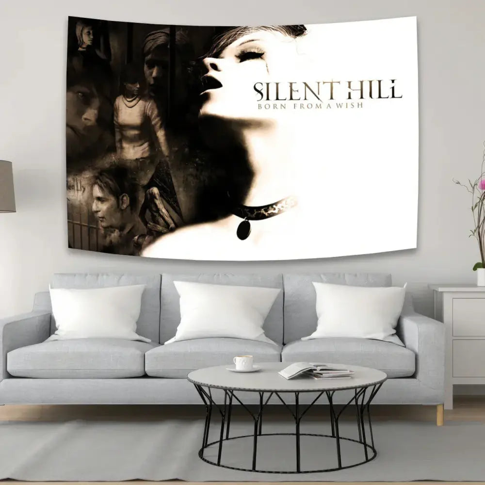 Horror movie character black & sepia tapestry bedroom wall decor