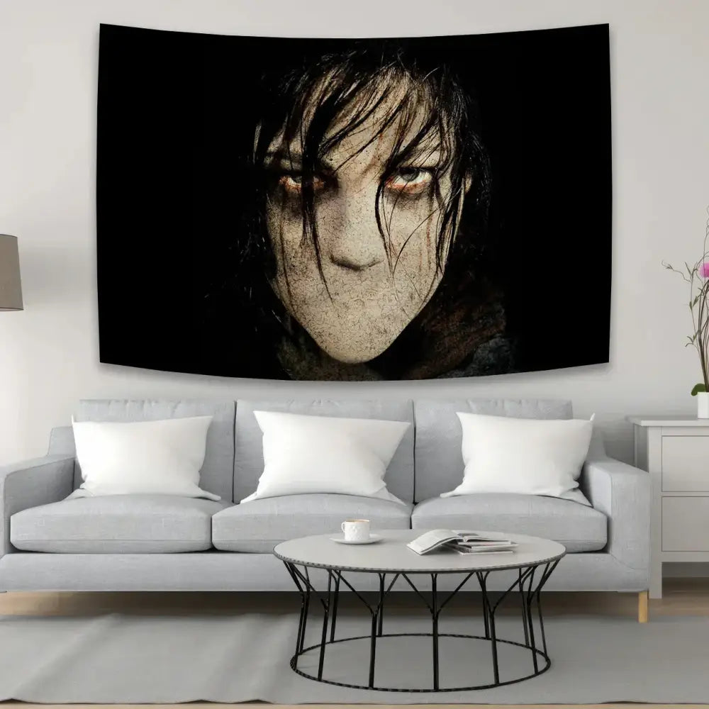 Horror movie character black & sepia tapestry bedroom wall decor
