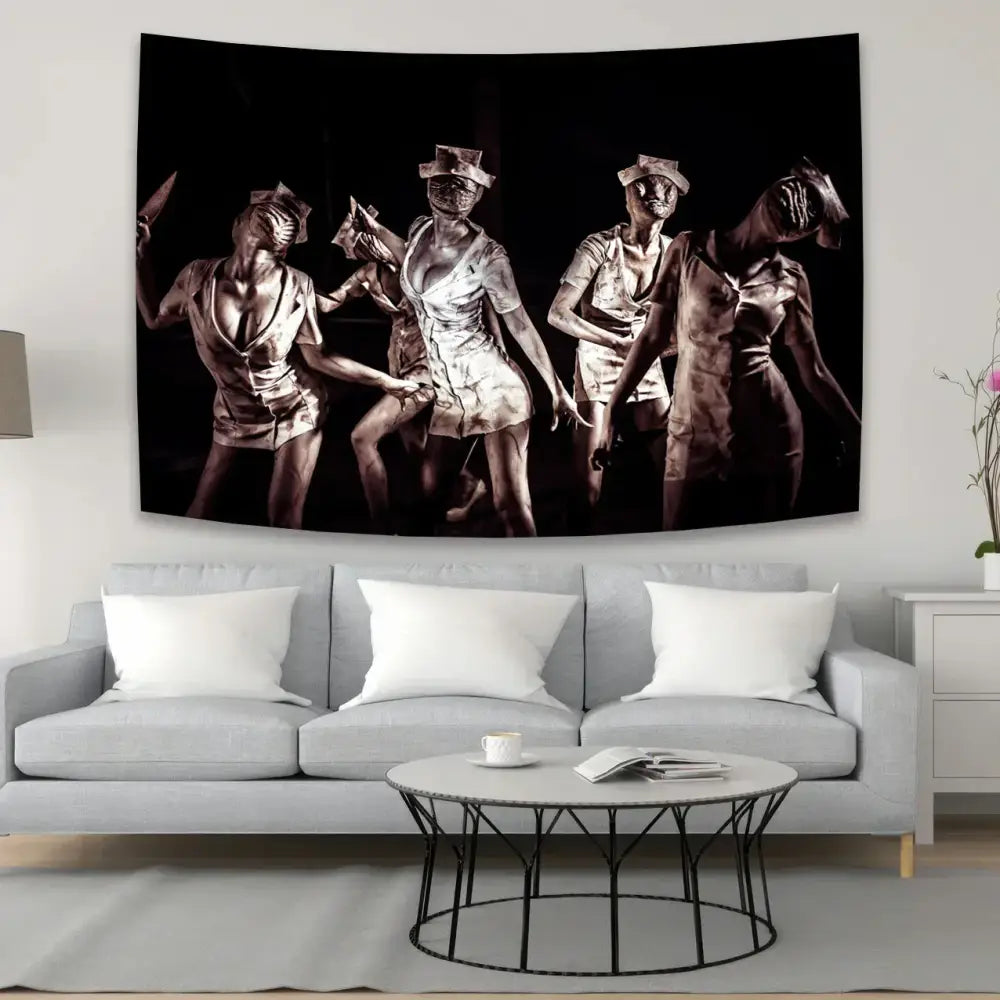 Horror movie character black & sepia tapestry bedroom wall decor