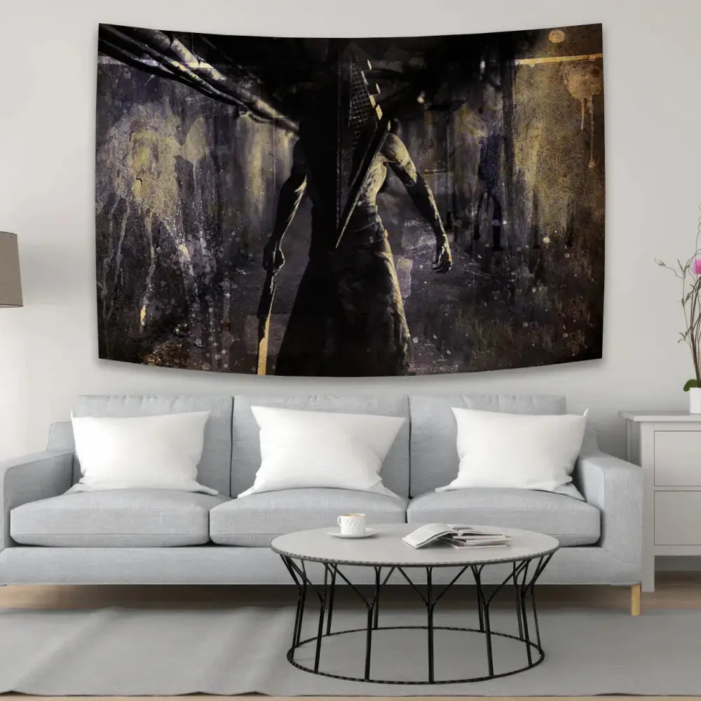 Horror movie character black & sepia tapestry bedroom wall decor