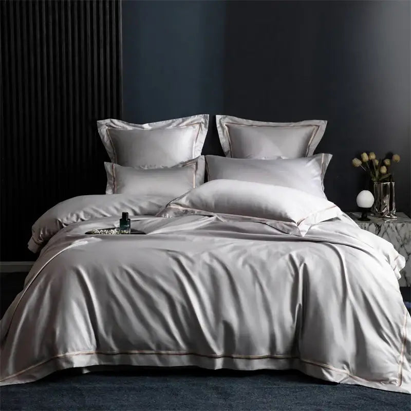 Hotel style white & black 1000tc egyptian cotton bedding set bedroom