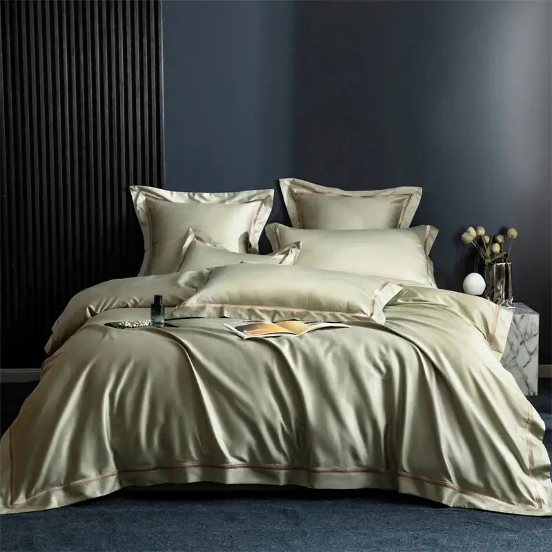 Hotel style white & black 1000tc egyptian cotton bedding set bedroom