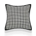 Houndstooth jacquard pillowcase black & white living room decor