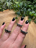 Hypersthene Angel Heart Ring Adjustable