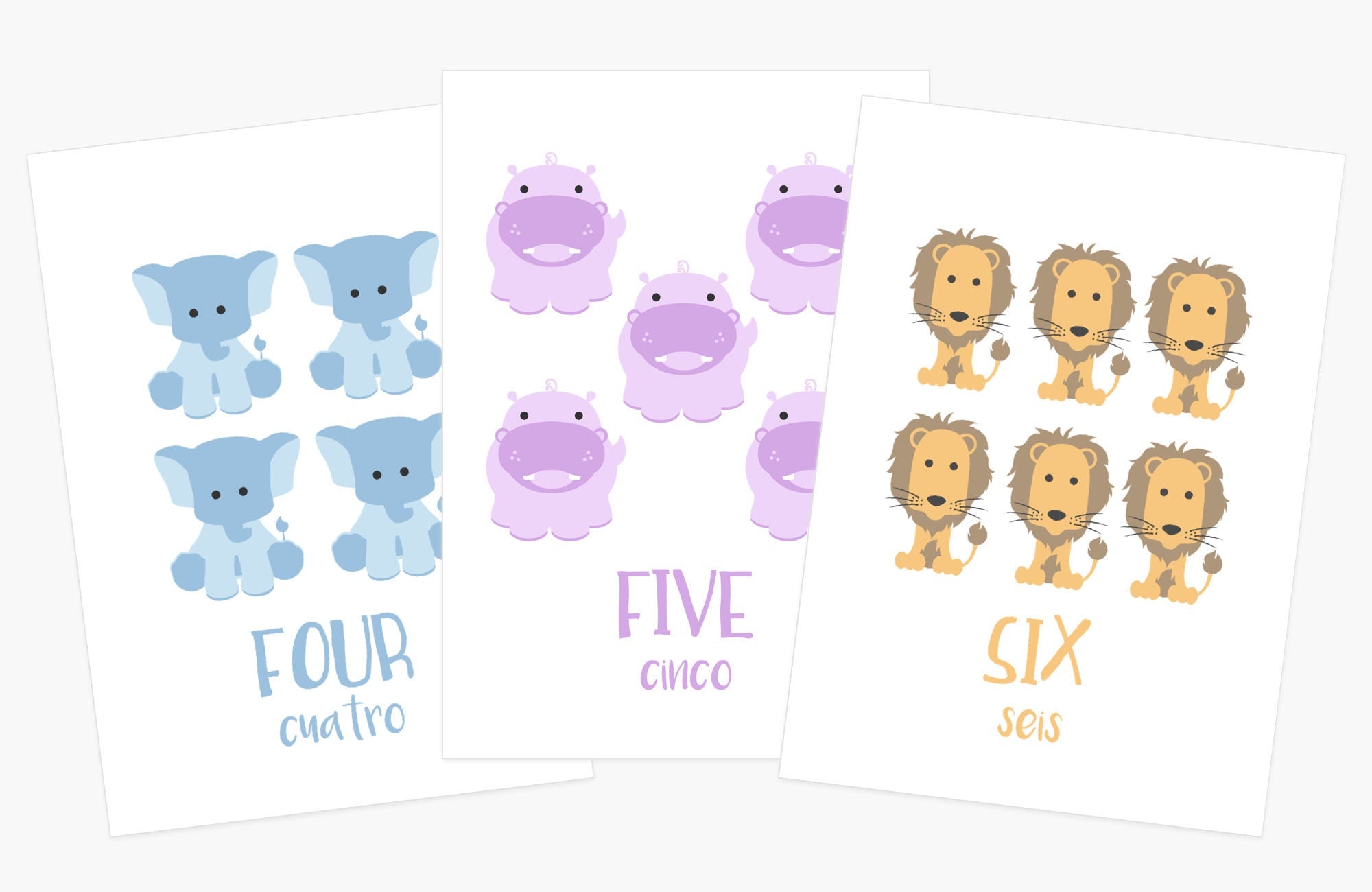 Counting Flashcards Animals