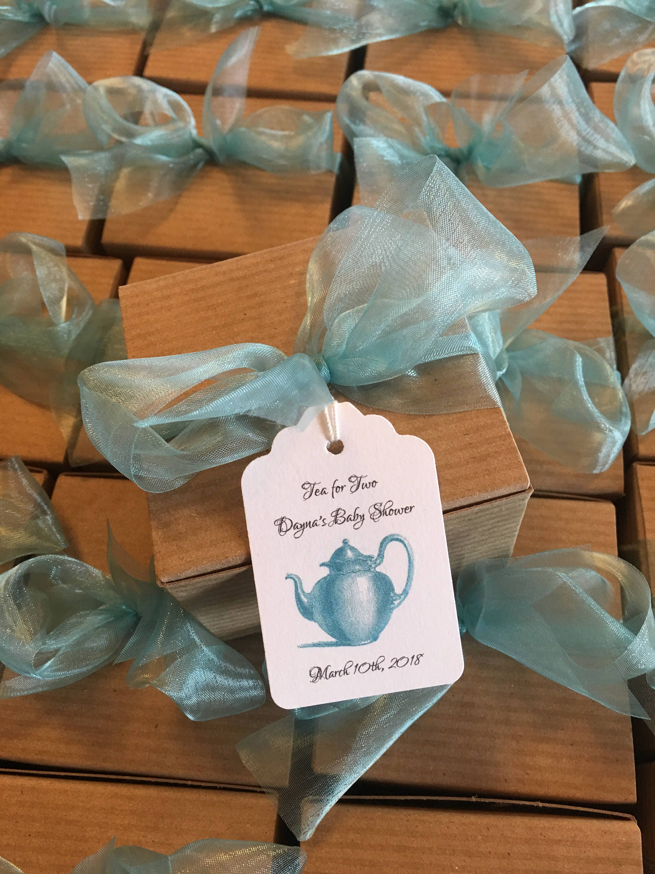 Tea Party Favor-Organic Sugar & Tea -Single Set - Wedding-Bridal Shower-Baby Shower-Belle Savon Vermont