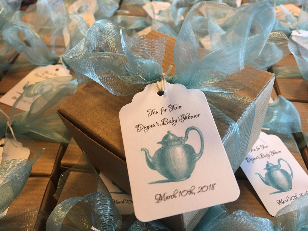 Tea Party Favor-Organic Sugar & Tea -Single Set - Wedding-Bridal Shower-Baby Shower-Belle Savon Vermont