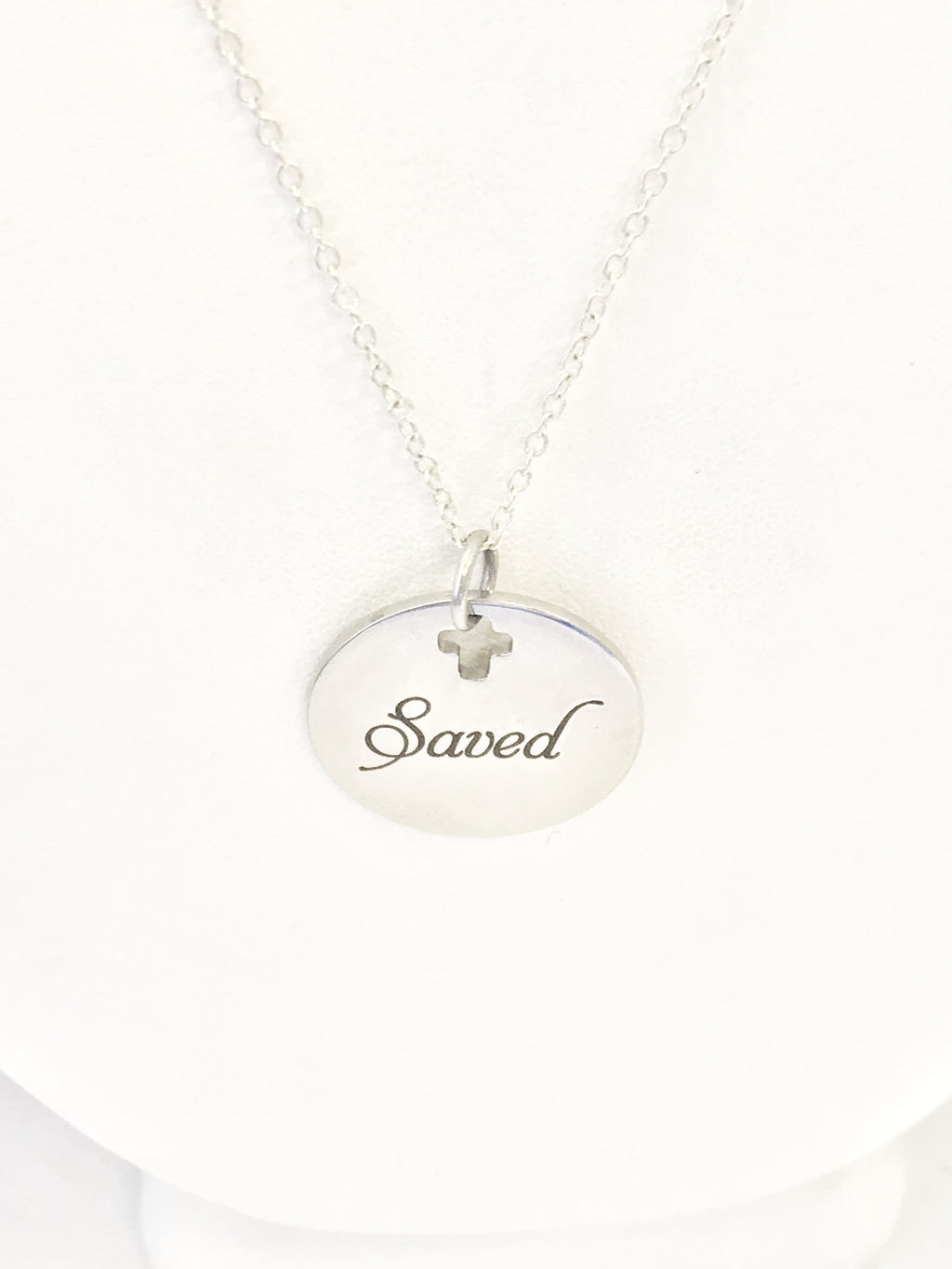 Christian Necklace, Saved Necklace, Christian Jewelry, Christian Gifts, Cross Necklace, Saved By Grace Through Faith Necklace, Baptism Gift