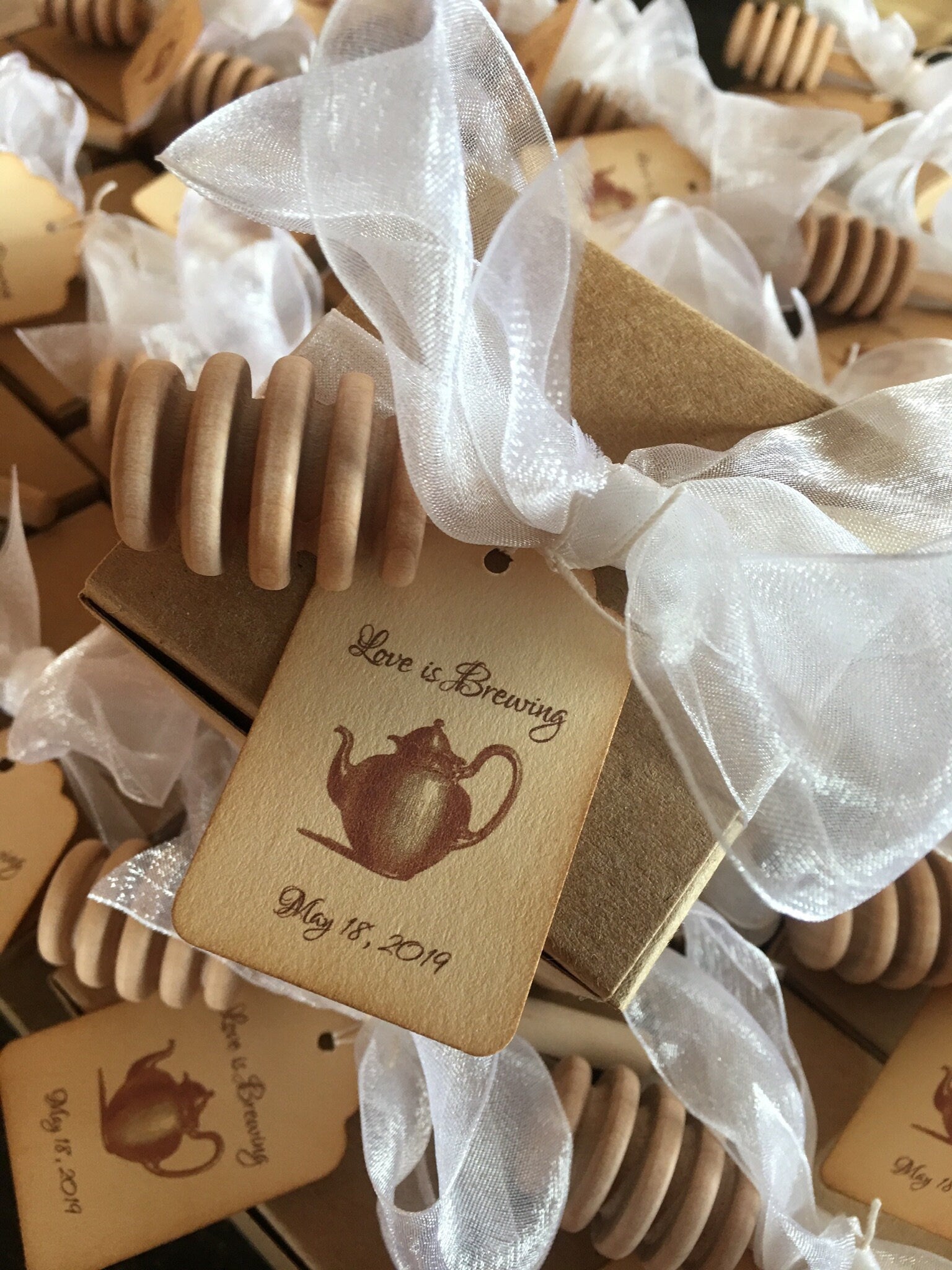 Tea Party Baby Shower - Tea & VT Honey Gift Box Favor-Wedding-Bridal Shower-Baby Shower-Belle Savon Vermont