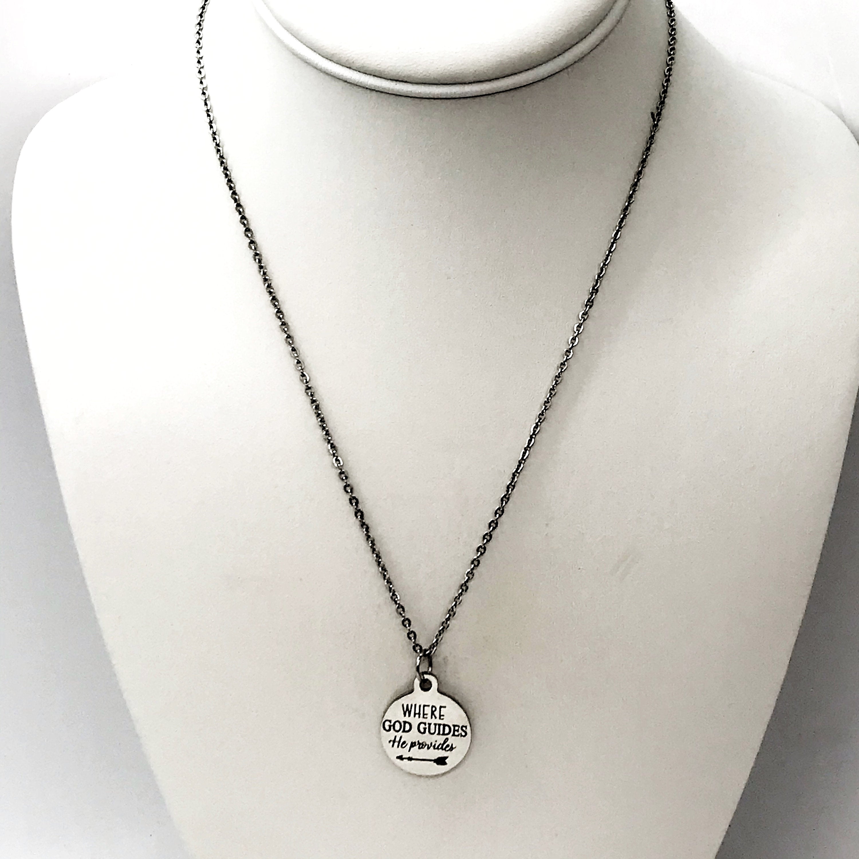 Faith Gift, Where God Guides He Provides Necklace, Christian Gift, Christian Jewelry, Faith Jewelry, Religious Gift, Religious Jewelry