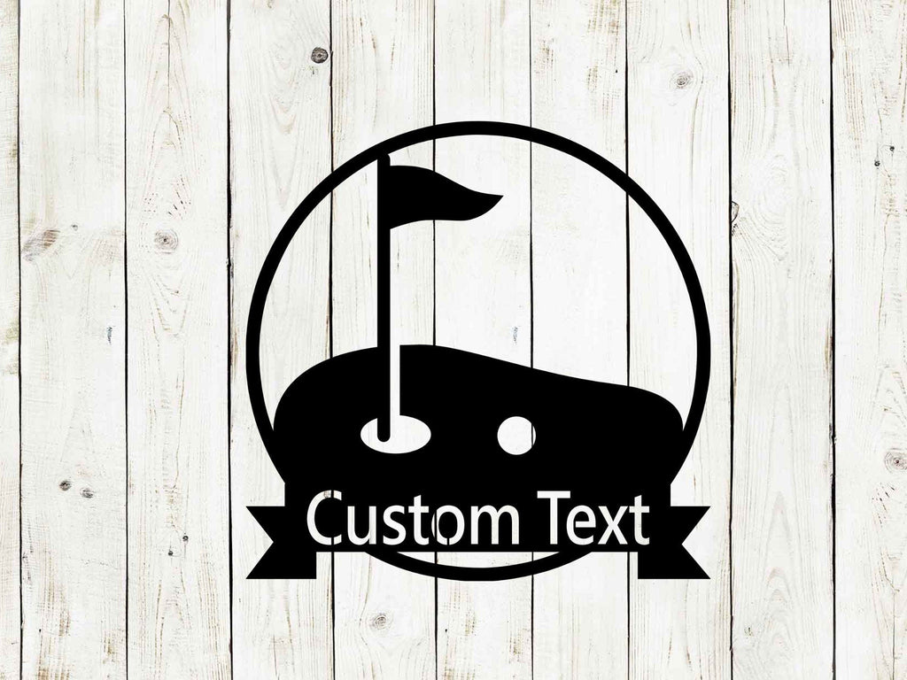 Golf Hole Custom Monogram Steel Sign