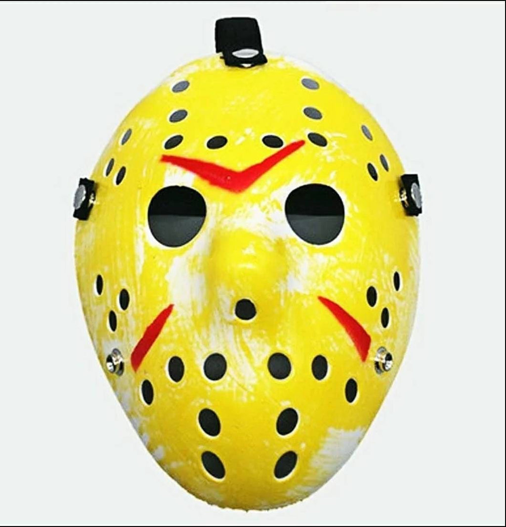Jason Voorhees Friday the 13th Hockey Mask - Hard Plastic Slasher Mask for Adults & Kids (80s Horror Classic)