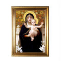 Virgin of the Lilies, Madonna & Child, Bouguereau, Hand-Framed Original Design—Restored Antique Artwork—Gold Frame, Wall Decor, 5x7, 8x10