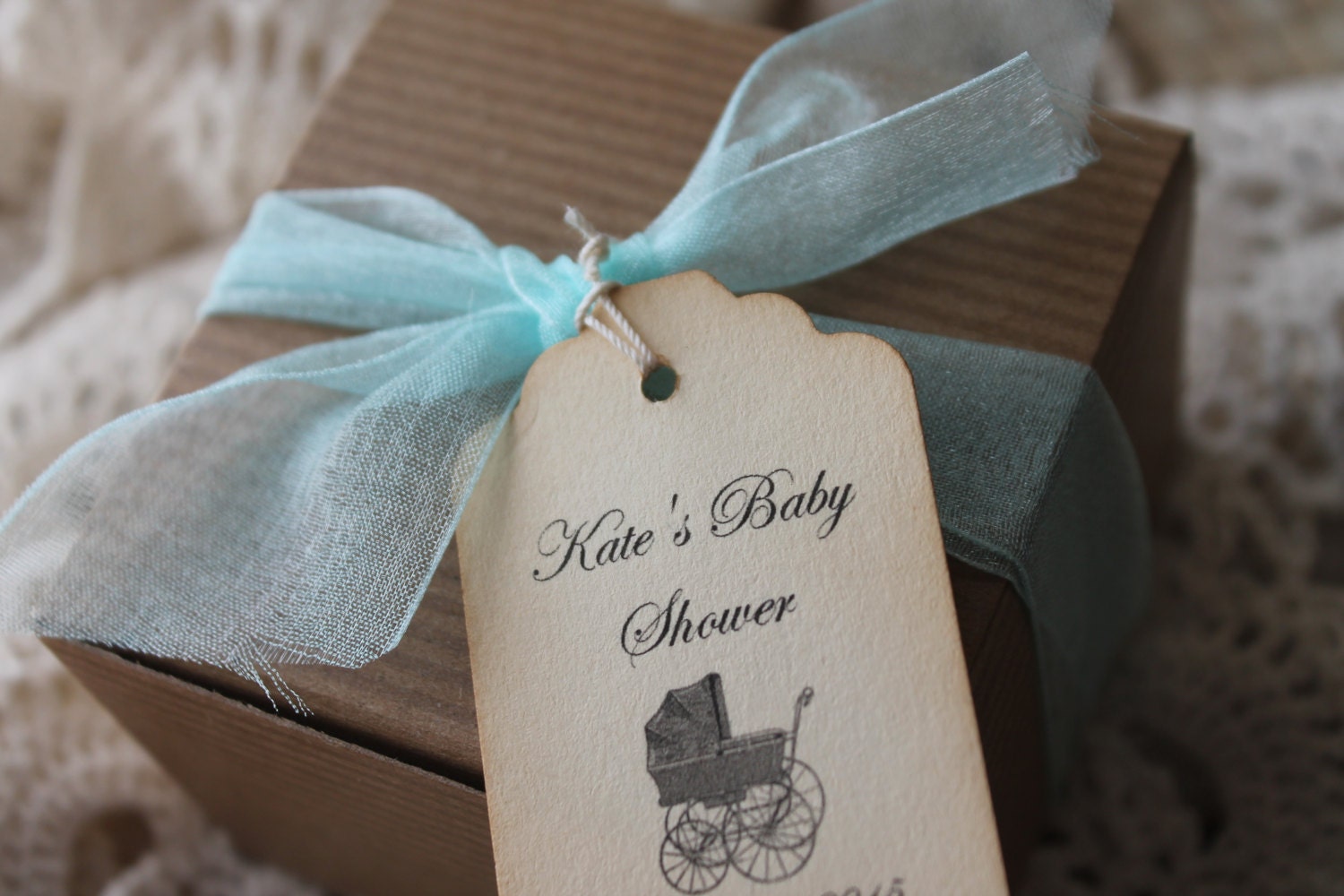Tea Party Favor-Organic Sugar & Tea -Single Set - Wedding-Bridal Shower-Baby Shower-Belle Savon Vermont
