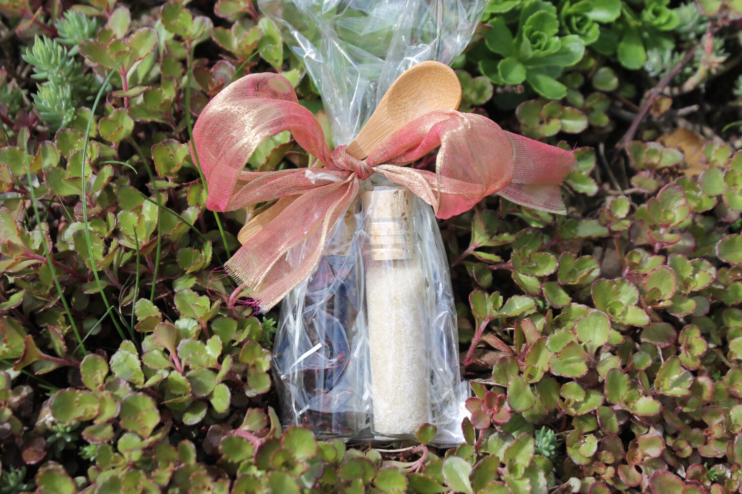 Tea Party Favor-Organic Tea and Sugar or Honey with Spoon Mini Set Favor-Belle Savon Vermont