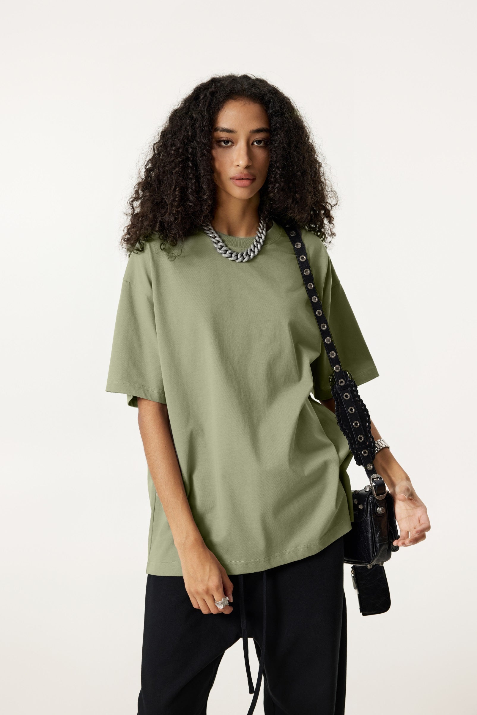 235GSM Women's 30-Color 4-Way Stretch Low-Shrink T-shirt