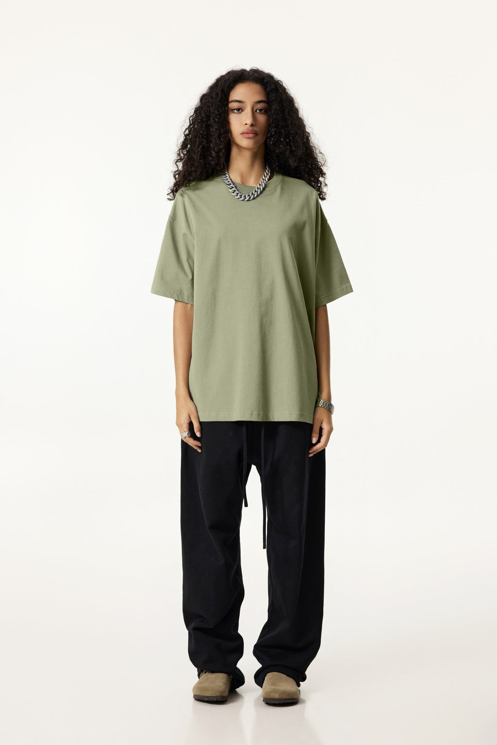 235GSM Women's 30-Color 4-Way Stretch Low-Shrink T-shirt