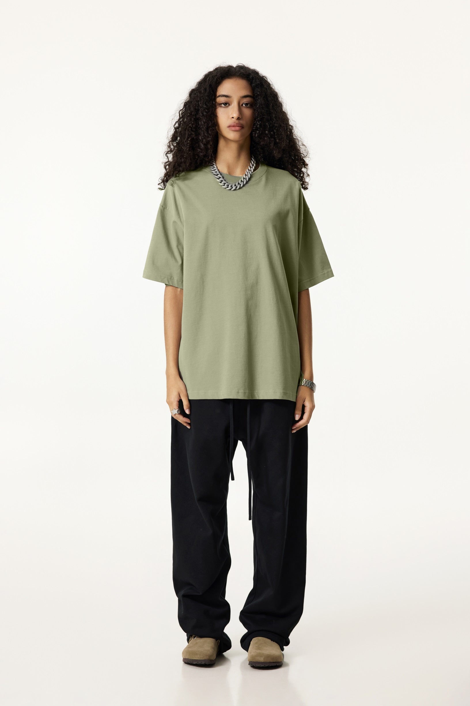 235GSM Women's 30-Color 4-Way Stretch Low-Shrink T-shirt