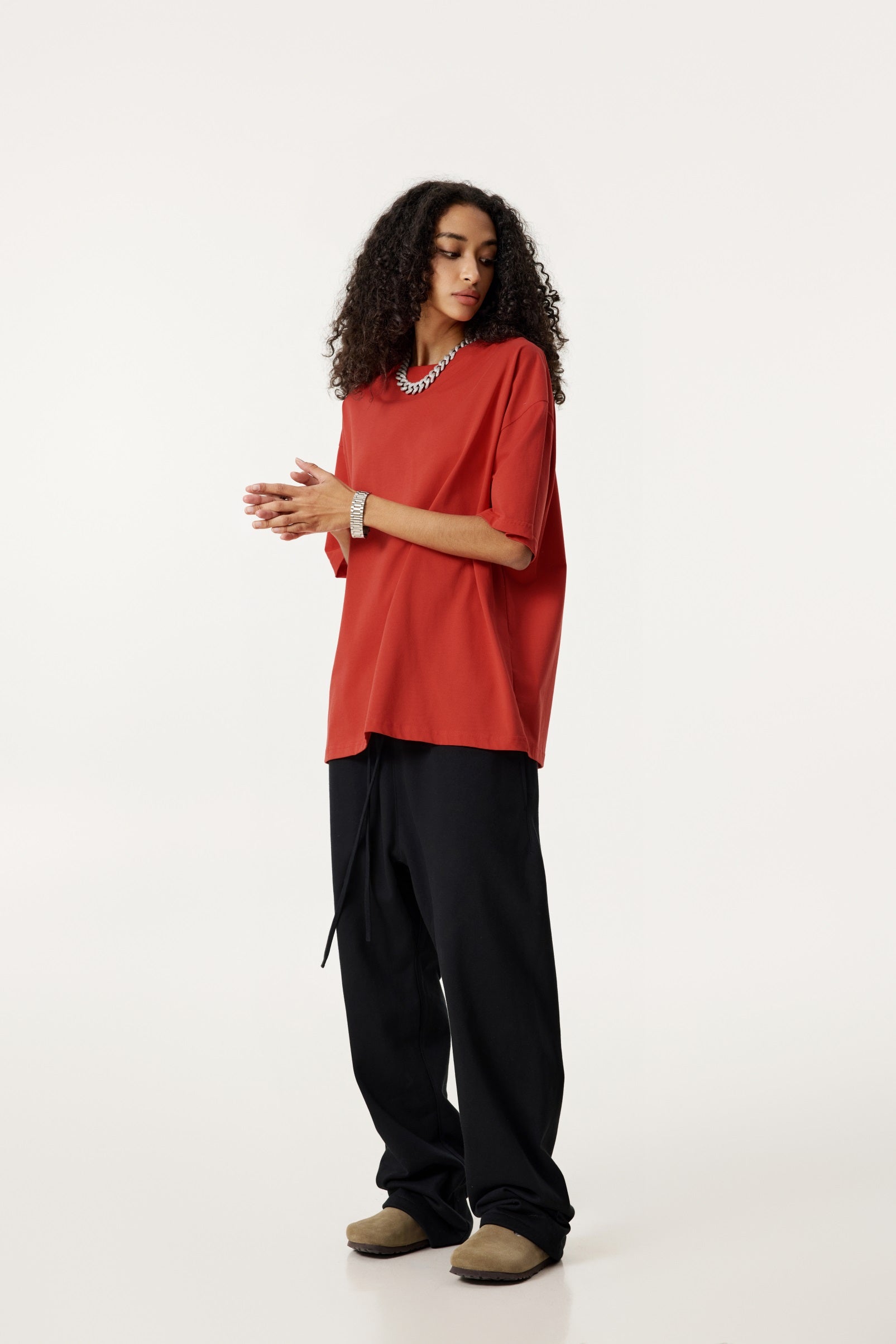 235GSM Women's 30-Color 4-Way Stretch Low-Shrink T-shirt