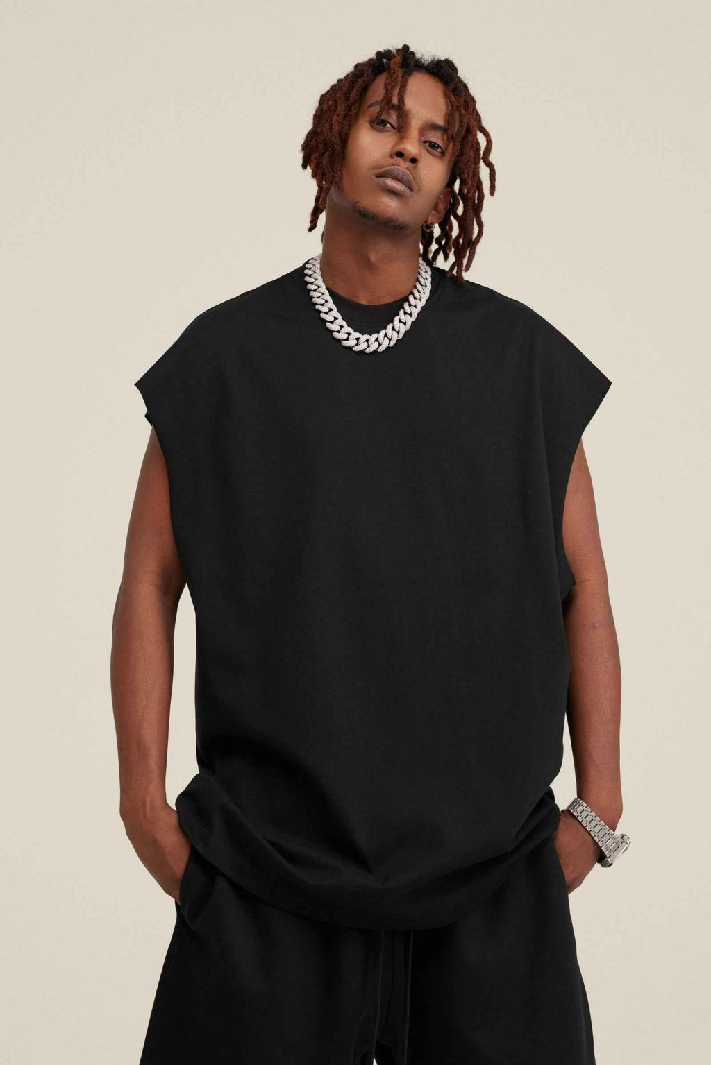 305GSM Unisex Earth-Tone Muscle Tee