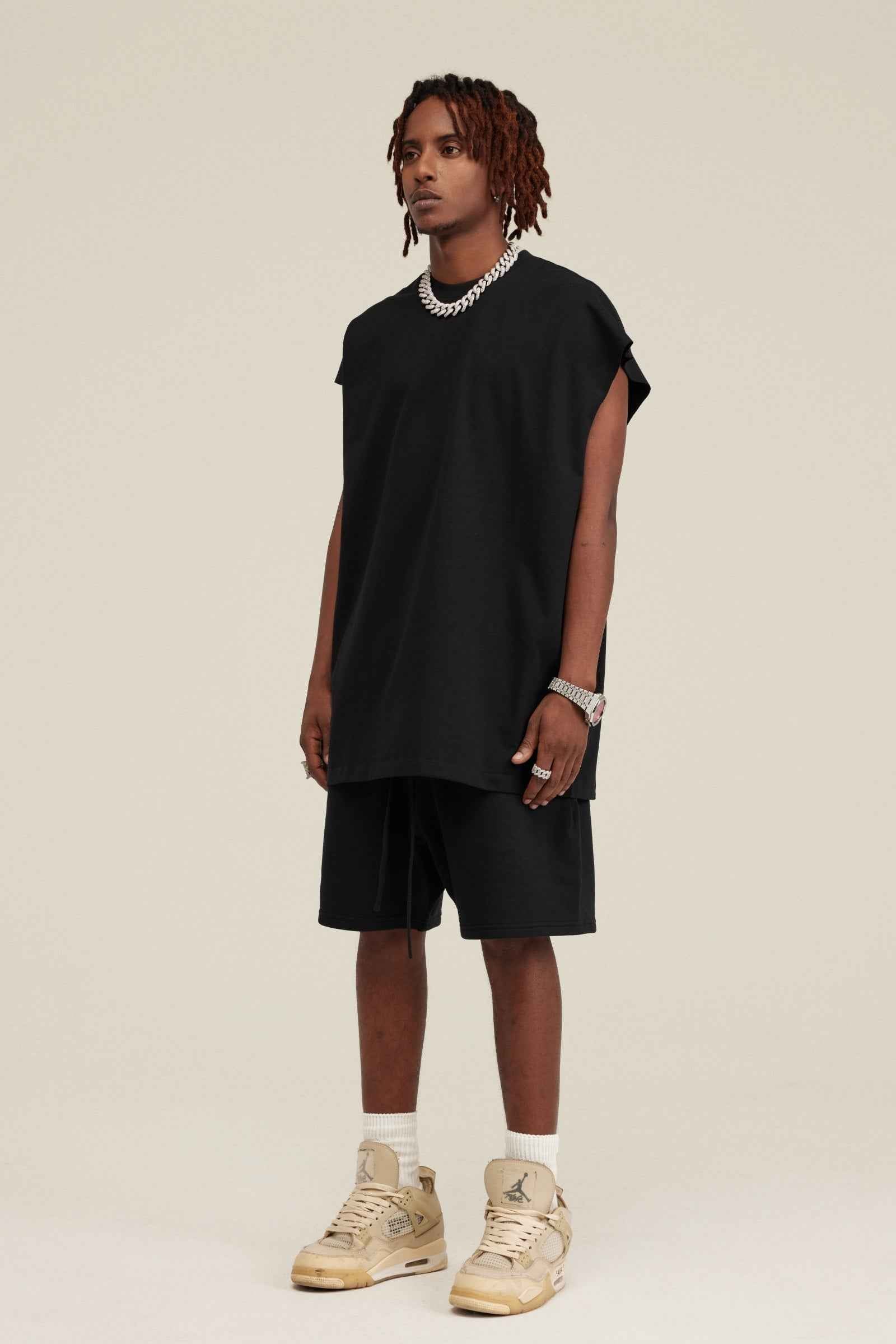 305GSM Unisex Earth-Tone Muscle Tee