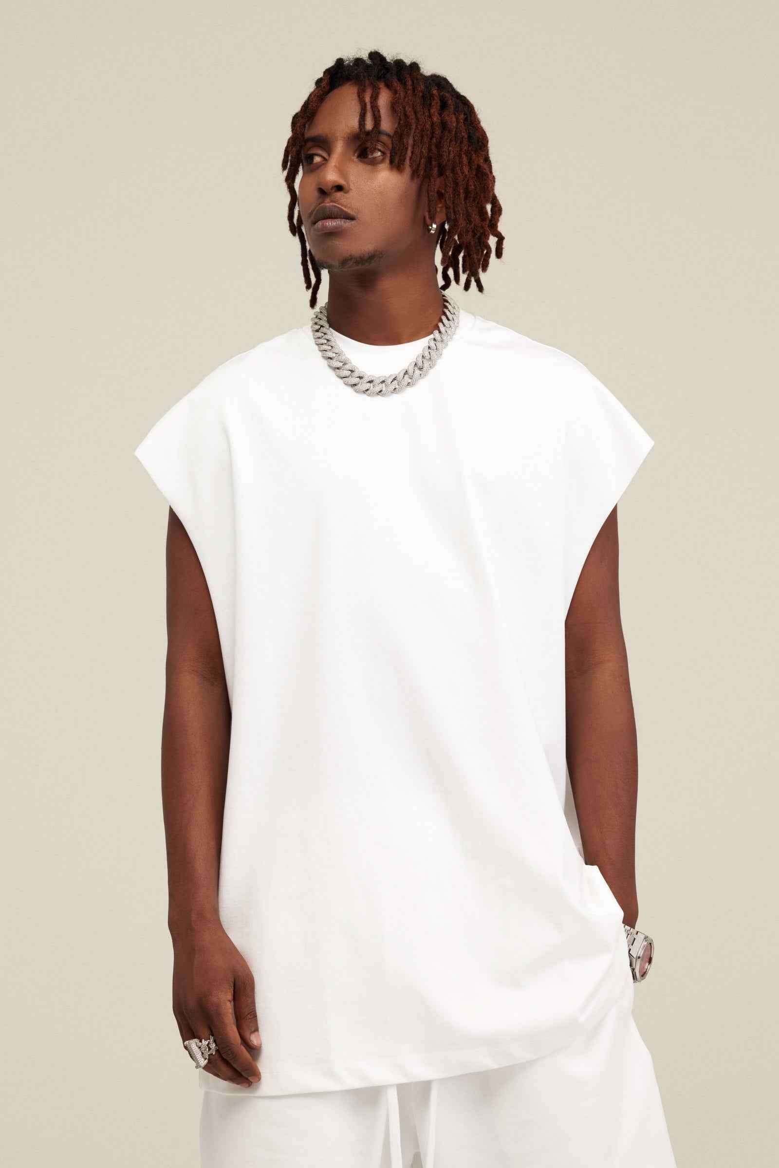 305GSM Unisex Earth-Tone Muscle Tee