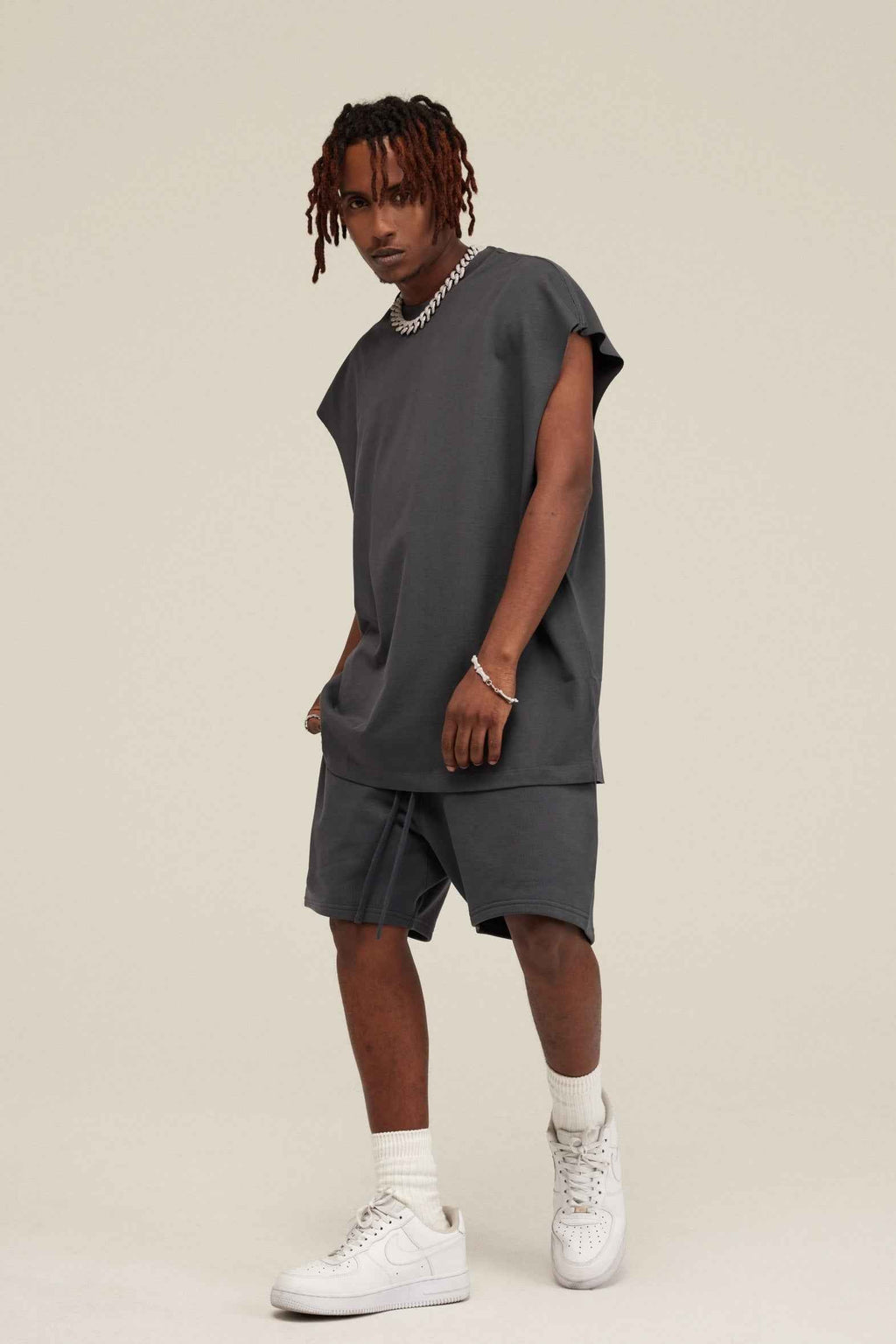 305GSM Unisex Earth-Tone Muscle Tee
