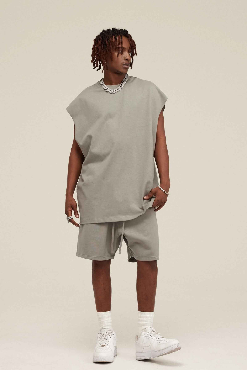 305GSM Unisex Earth-Tone Muscle Tee