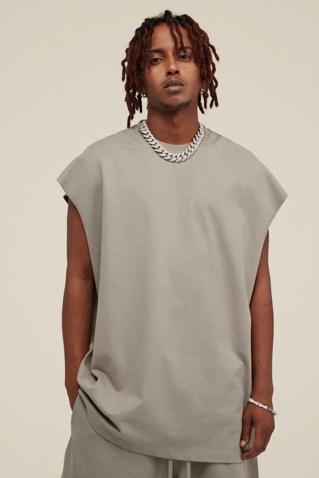 305GSM Unisex Earth-Tone Muscle Tee