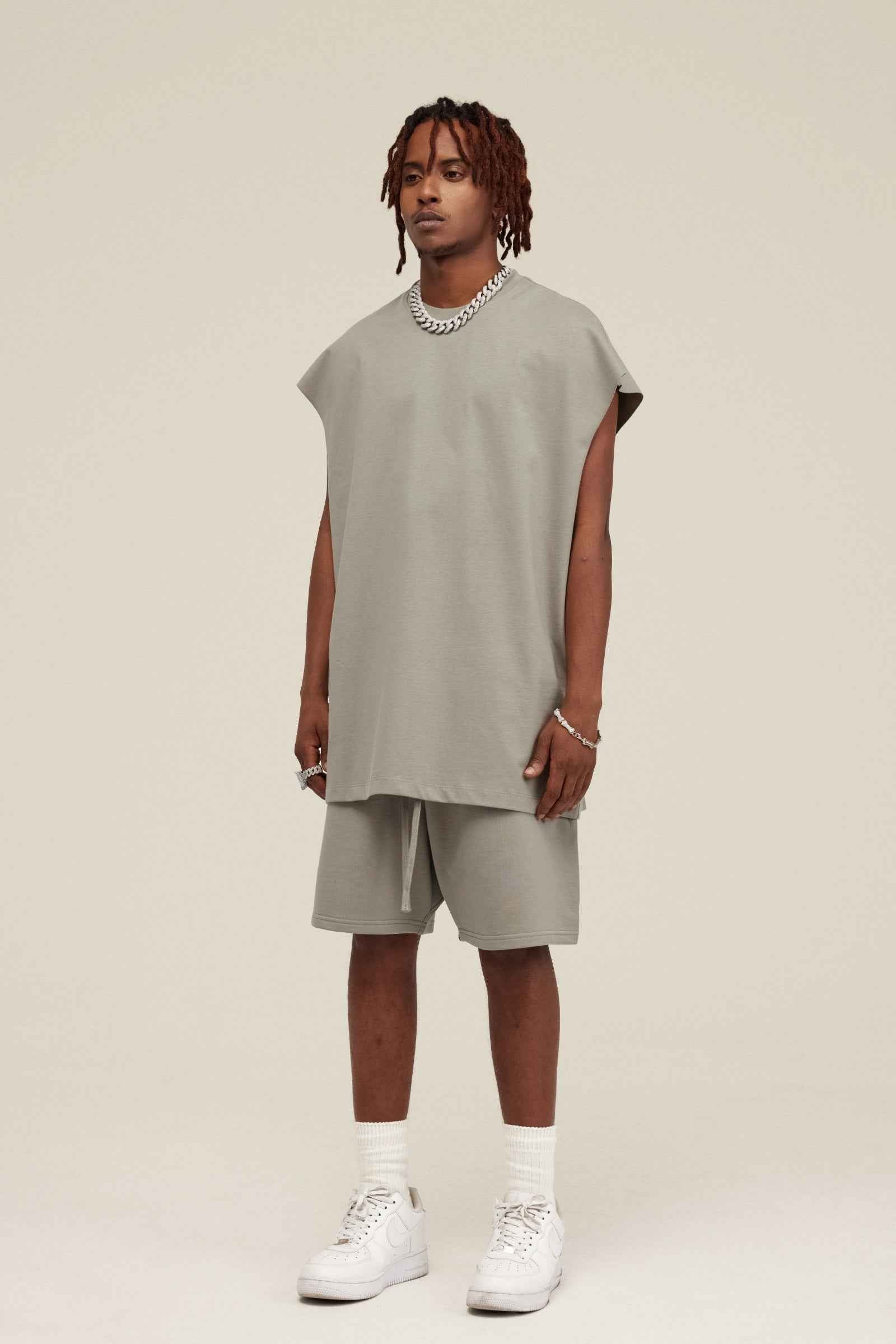 305GSM Unisex Earth-Tone Muscle Tee