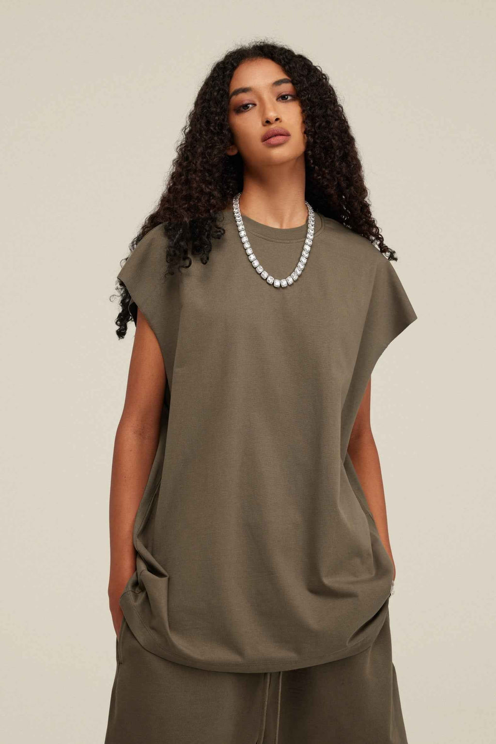 305GSM Unisex Earth-Tone Muscle Tee