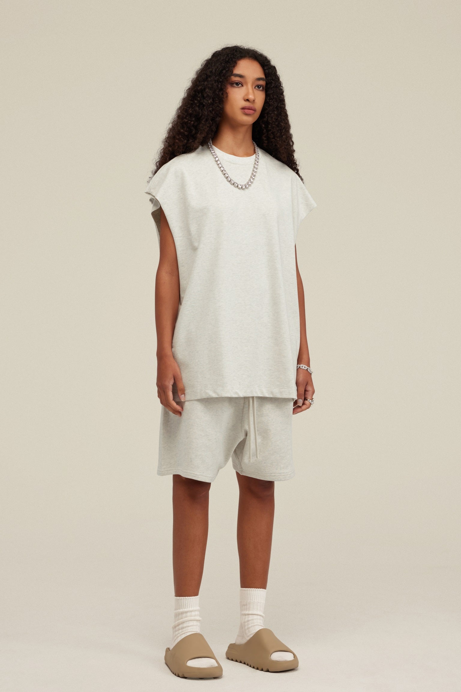 305GSM Unisex Earth-Tone Muscle Tee