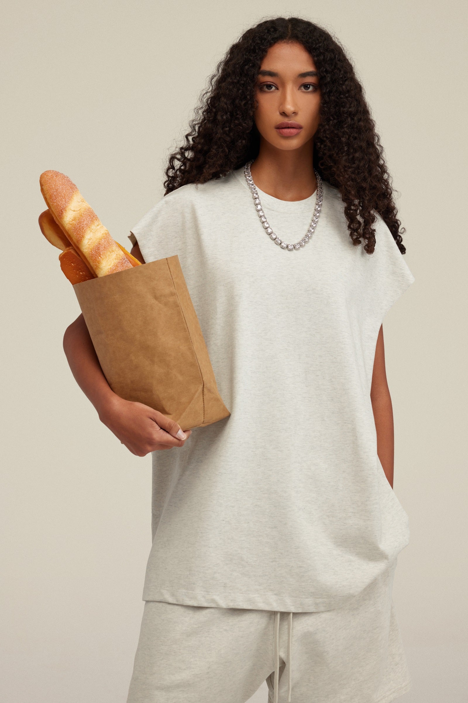 305GSM Unisex Earth-Tone Muscle Tee