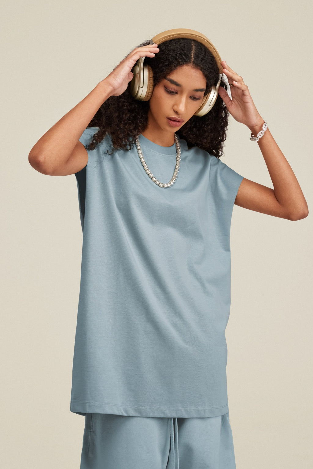 305GSM Unisex Earth-Tone Muscle Tee