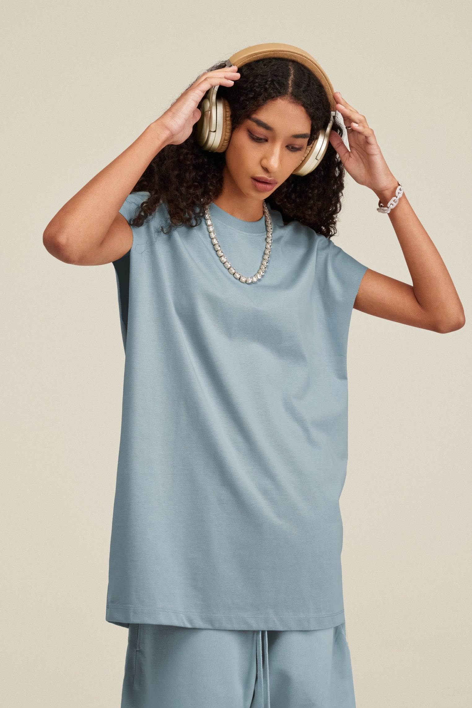 305GSM Unisex Earth-Tone Muscle Tee
