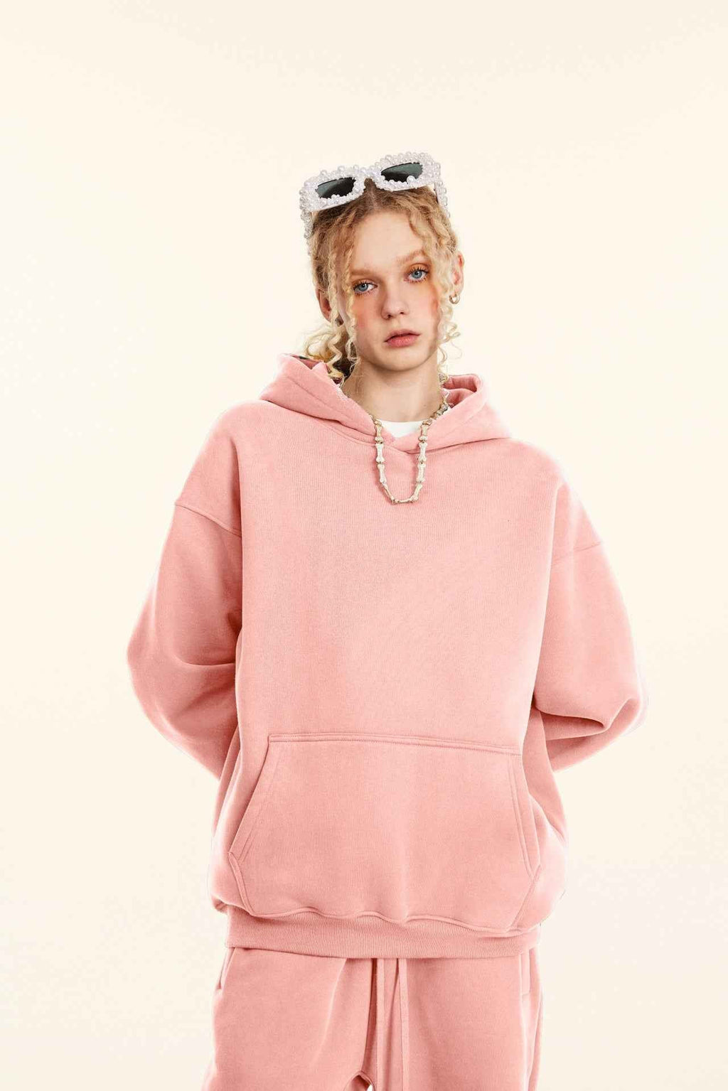 345GSM Women's Heavyweight Solid-Color Sweatshirt