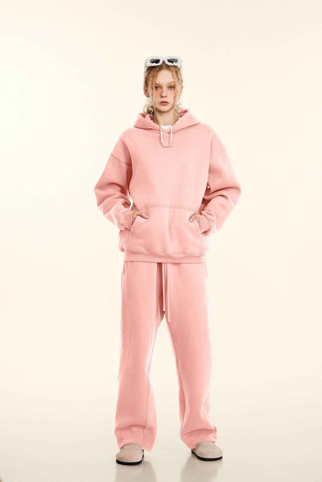 345GSM Women's Heavyweight Solid-Color Sweatshirt