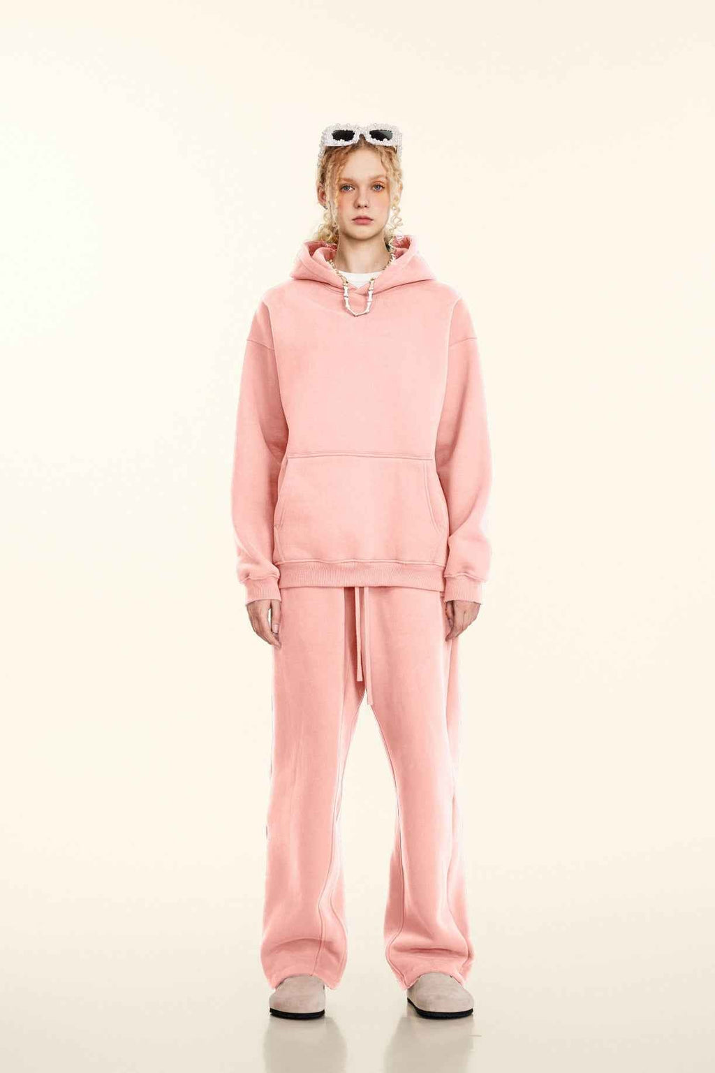 345GSM Women's Heavyweight Solid-Color Sweatshirt
