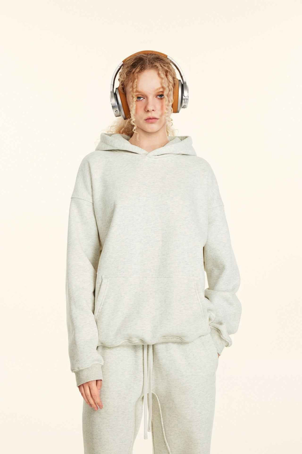 345GSM Women's Heavyweight Solid-Color Sweatshirt