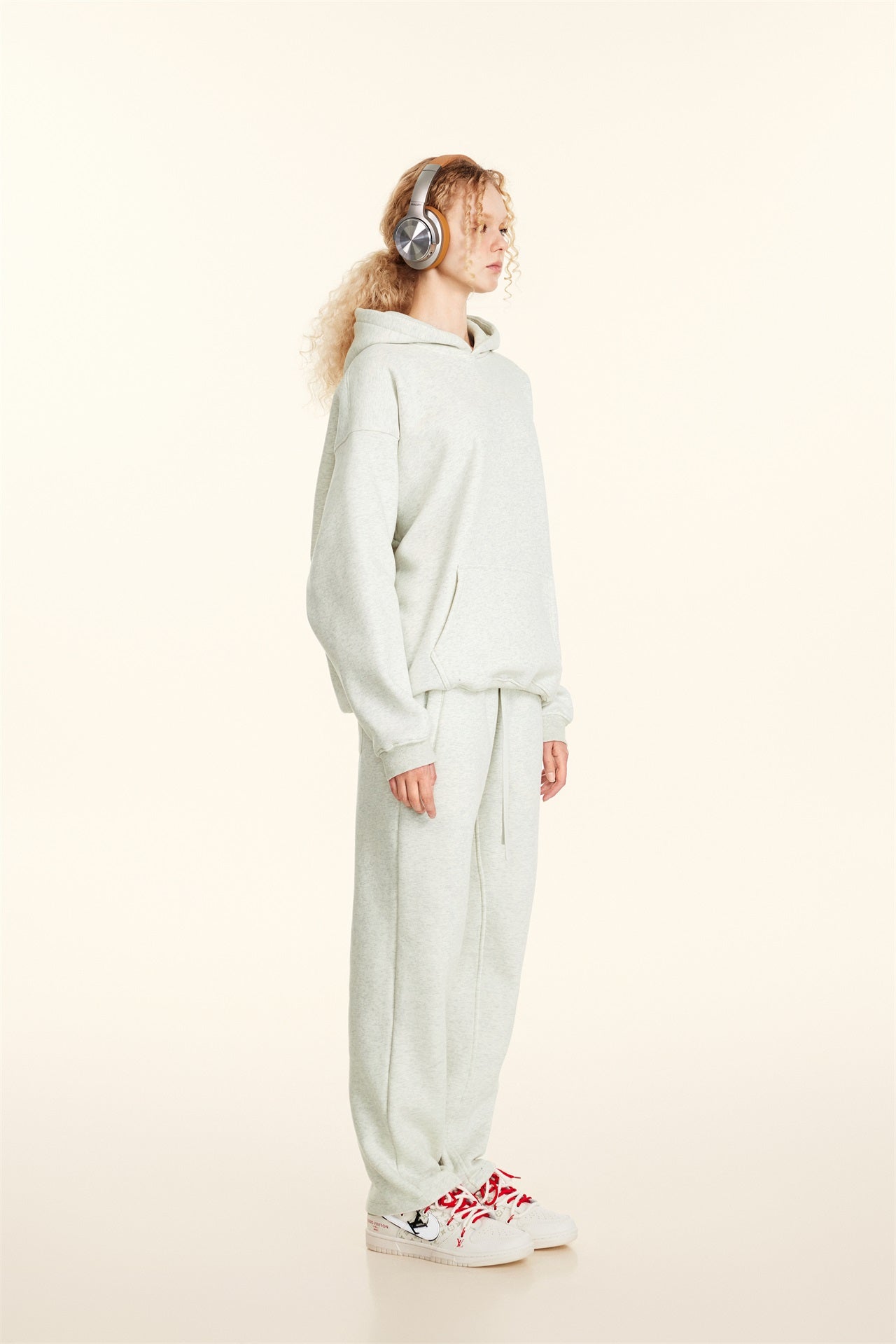 345GSM Women's Heavyweight Solid-Color Sweatshirt
