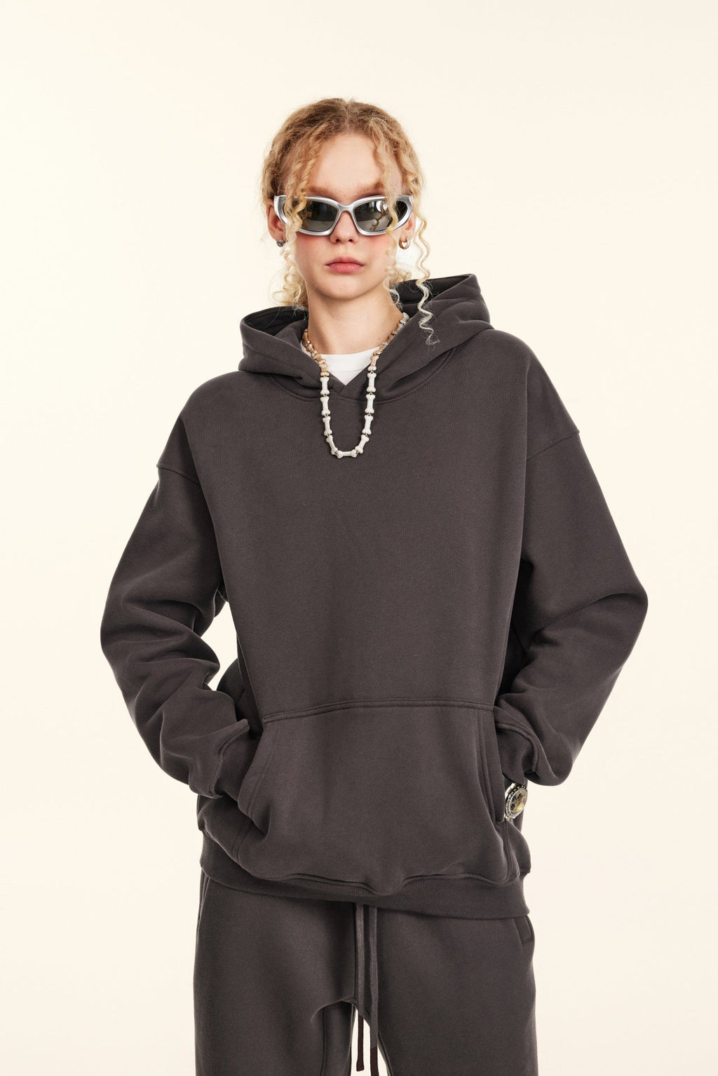 345GSM Women's Heavyweight Solid-Color Sweatshirt
