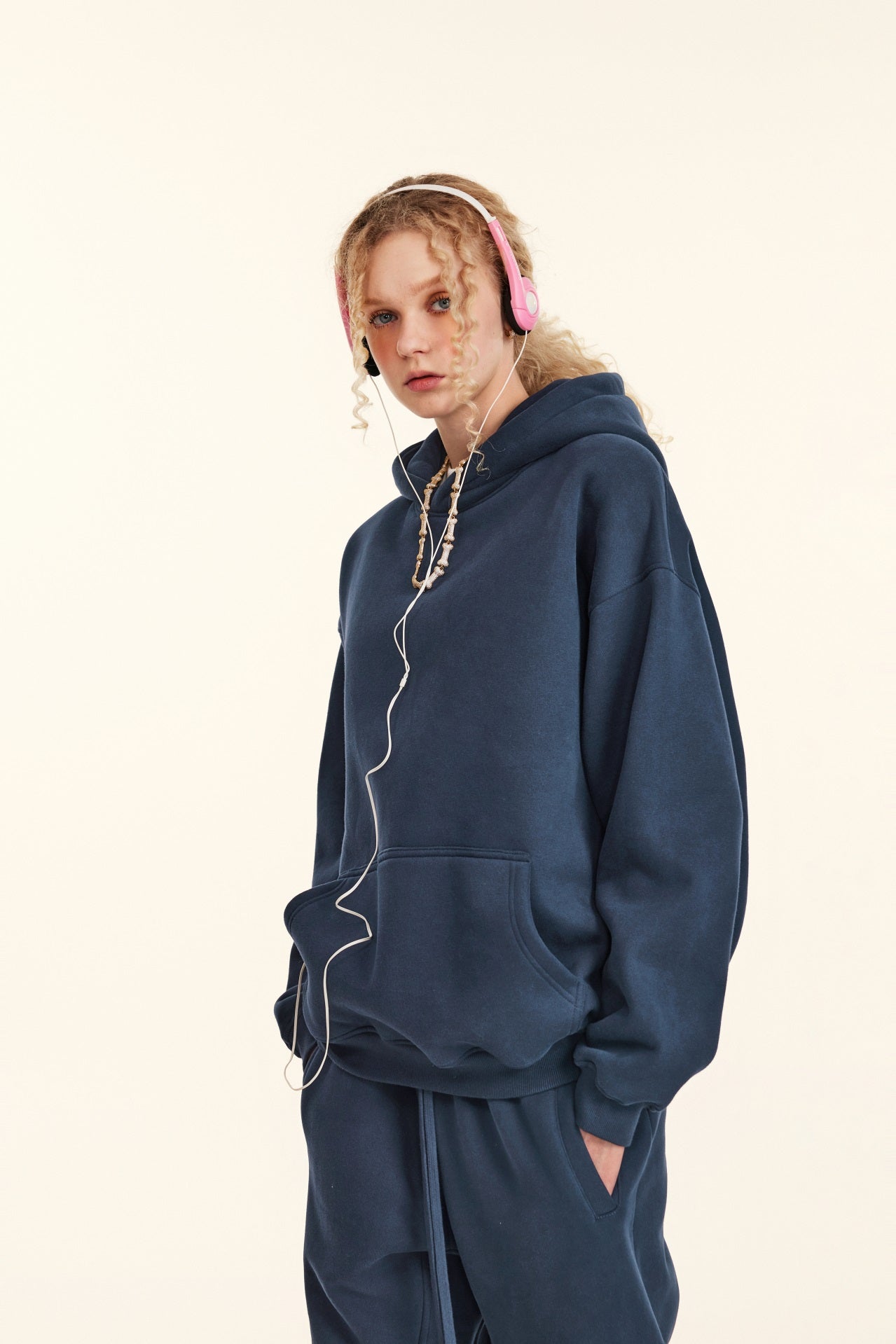 345GSM Women's Heavyweight Solid-Color Sweatshirt