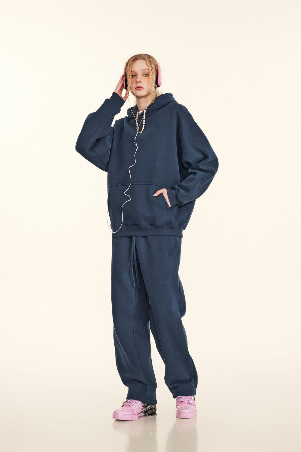345GSM Women's Heavyweight Solid-Color Sweatshirt