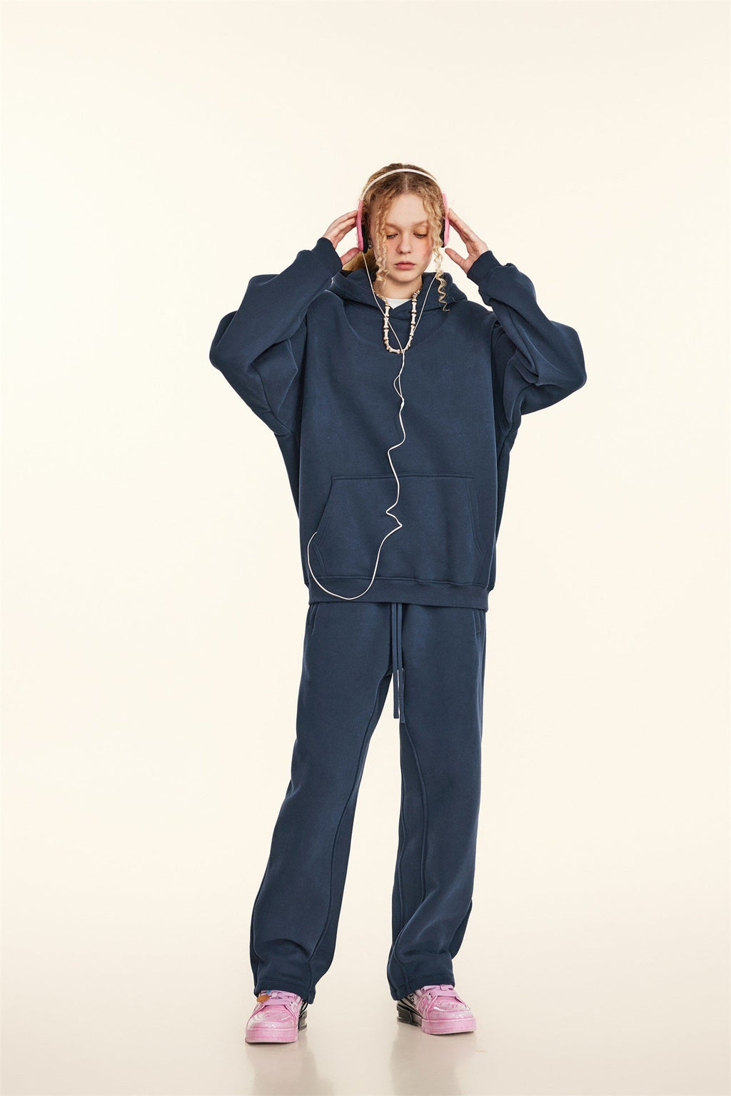 345GSM Women's Heavyweight Solid-Color Sweatshirt
