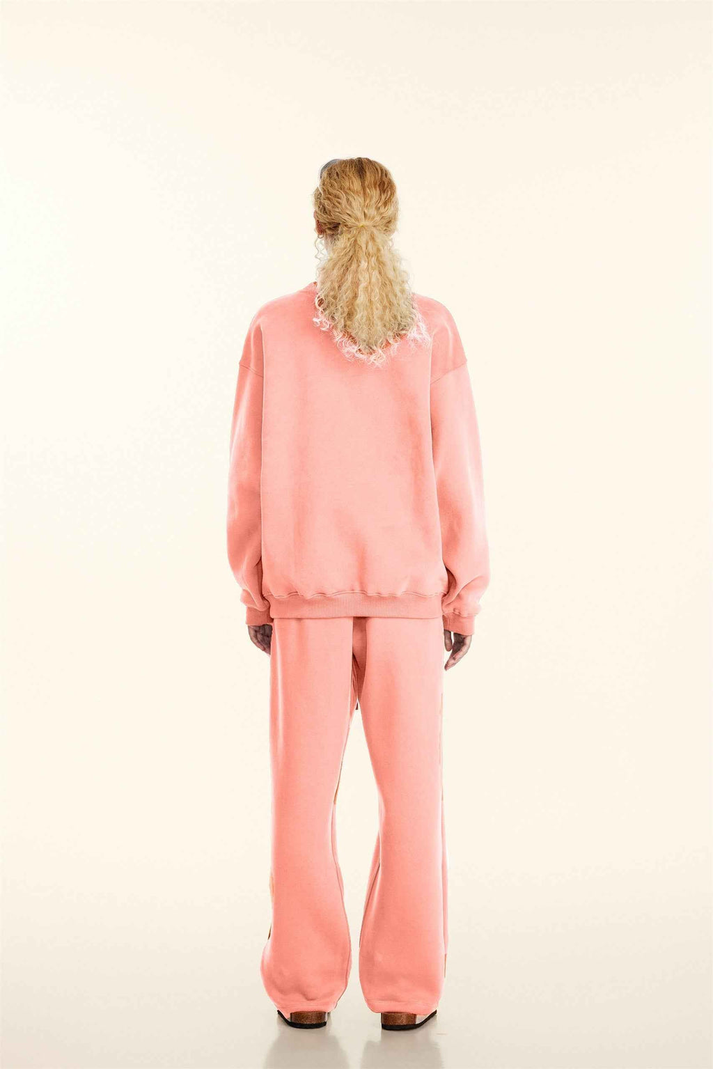 345GSM Women’s Solid-Color Crew Neck  Relaxed Fit Sweatshirt